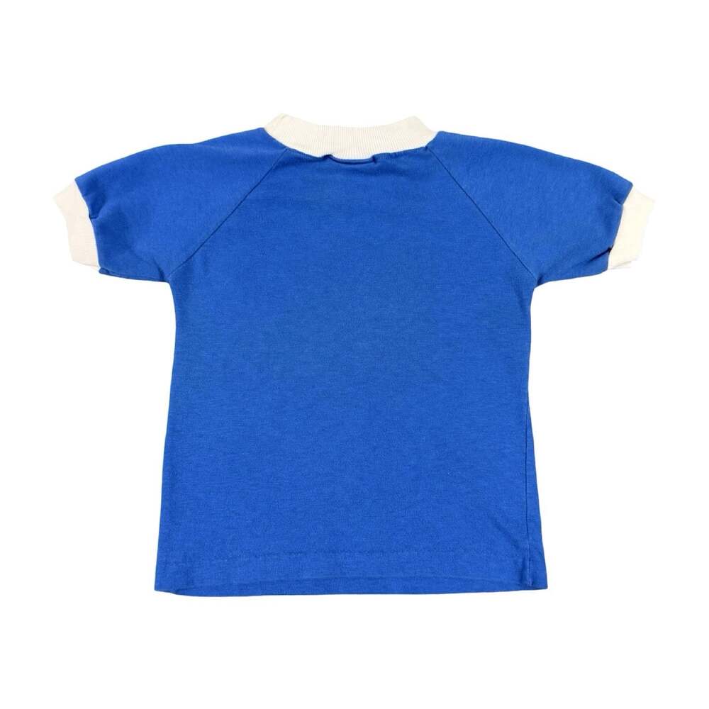 Vintage Nike Single Stitch Short Sleeve Baby Tee Striped Blue Ringer Size M - Picture 2 of 7